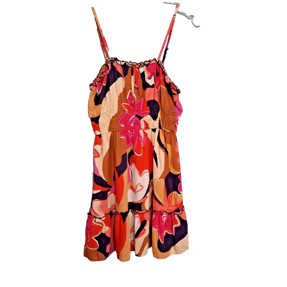 June & Hudson Multicolor Adjustable Strap Size Medium Womens Mini Dress